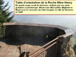 table d'orientation de la Roche Mere Henry