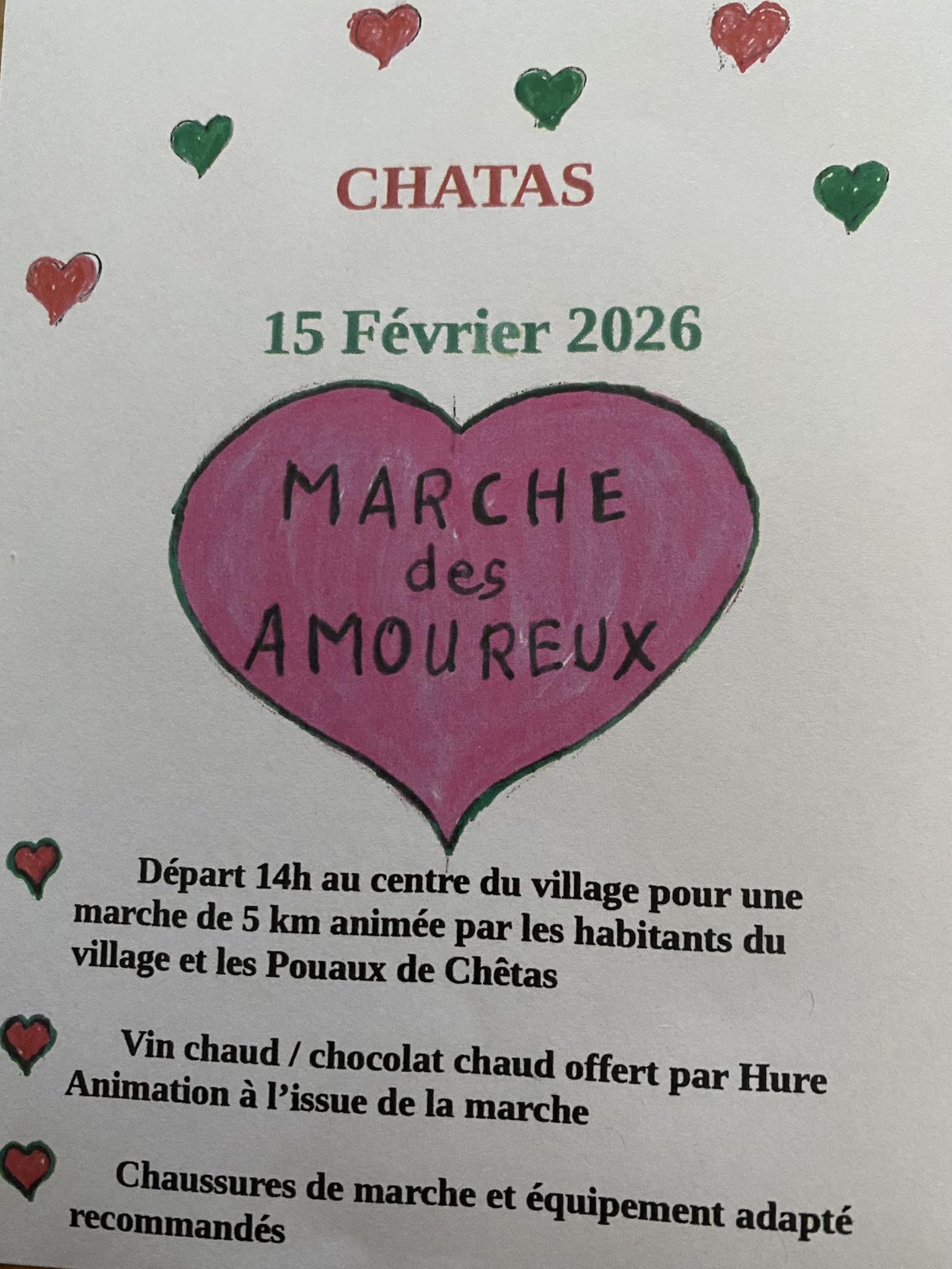 affiche de la Marche des Amoureux le 15 février 2026