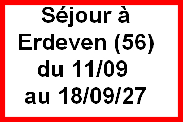 Séjour 2027 à Erdeven (56)
