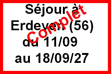 Séjour 2027 à Erdeven (56)